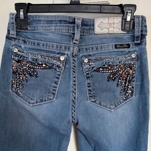 Miss Me Hailey Skinny Jeans Size 26 Embellished Pocket Stretch Denim
